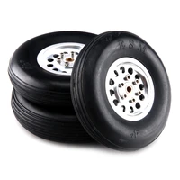 1pcs rubber wheel with aluminum hub for rc airplane model and diy robot tires 1 75 4 5