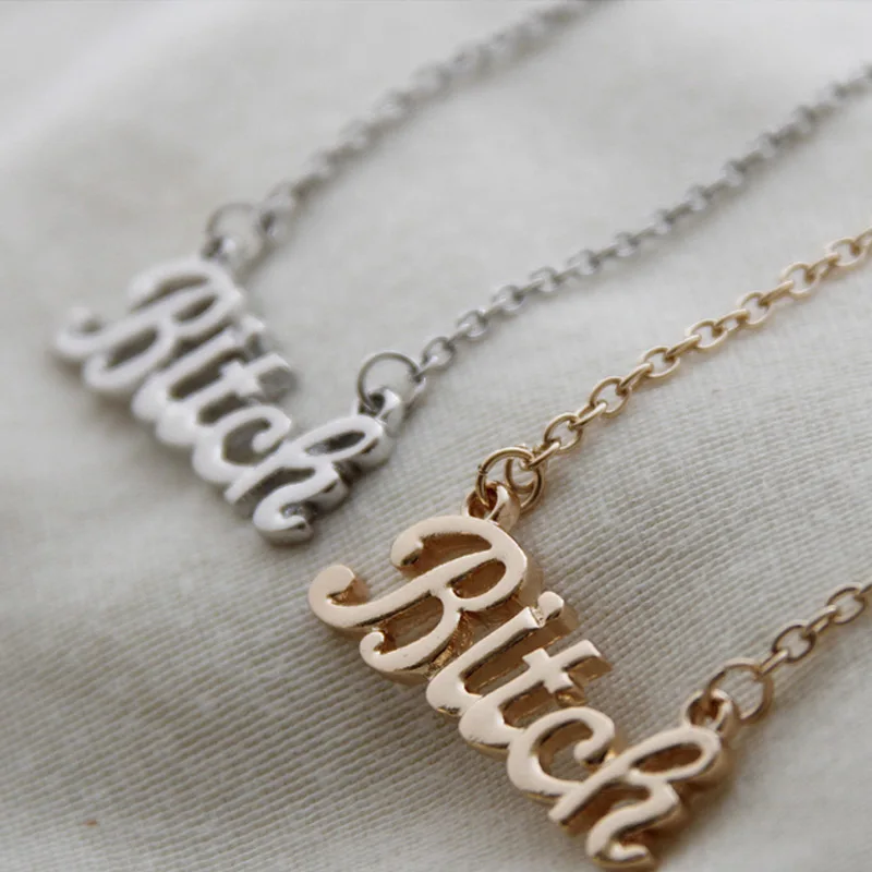 Модные женские ожерелья до ключиц ожерелье с подвеской в виде надписи ювелирные