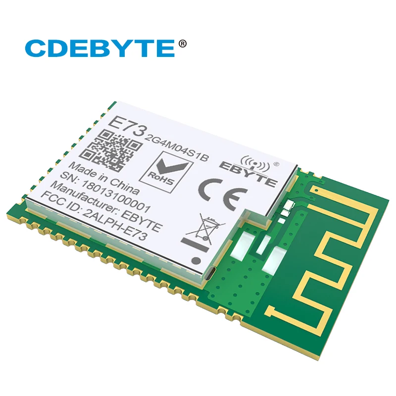 nRF52832 2.4GHz BLE 4.2 5.0 IO Port 4dBm SMD PCB IPEX Antenna Ebyte E73-2G4M04S1B Module CE FCC RoHs Certificated