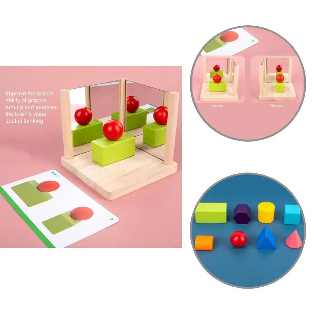 

Building Blocks Toy Enlightenment Fun Anti-scratch Mirror Shape Buliding Block