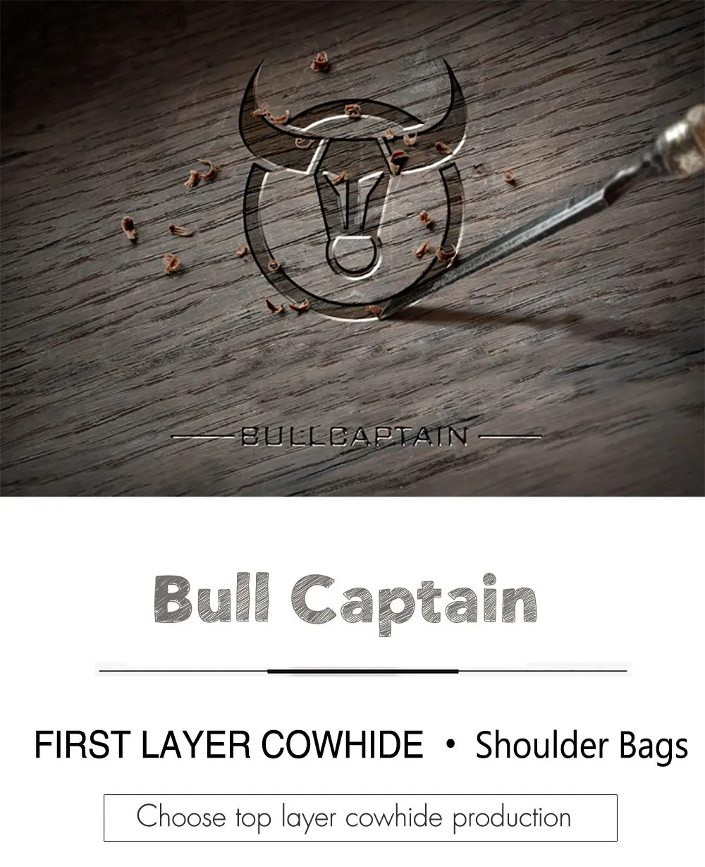 BULLCAPTAIN, модная кожаная мужская сумка через плечо, сумки-мессенджеры, деловые мужские сумки высокого качества, модные брендовые сумки