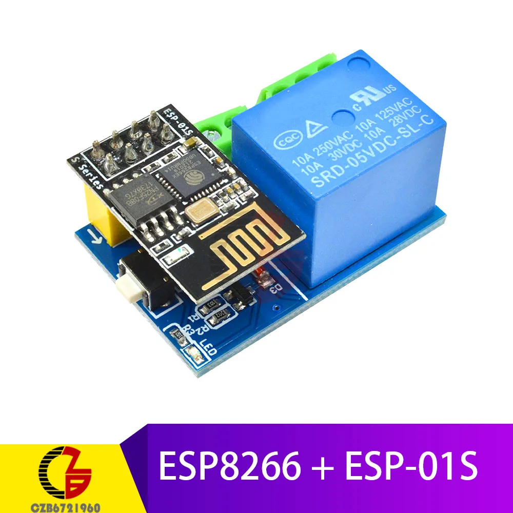 ESP8266 ESP-01S DC 5 В ESP8266 ESP-01S 1 канал беспроводной Wi-Fi релейный модуль дистанционное управление приложение переключатель для Arduino DIY умный дом - Габаритные размеры: ESP8266 ESP-01S