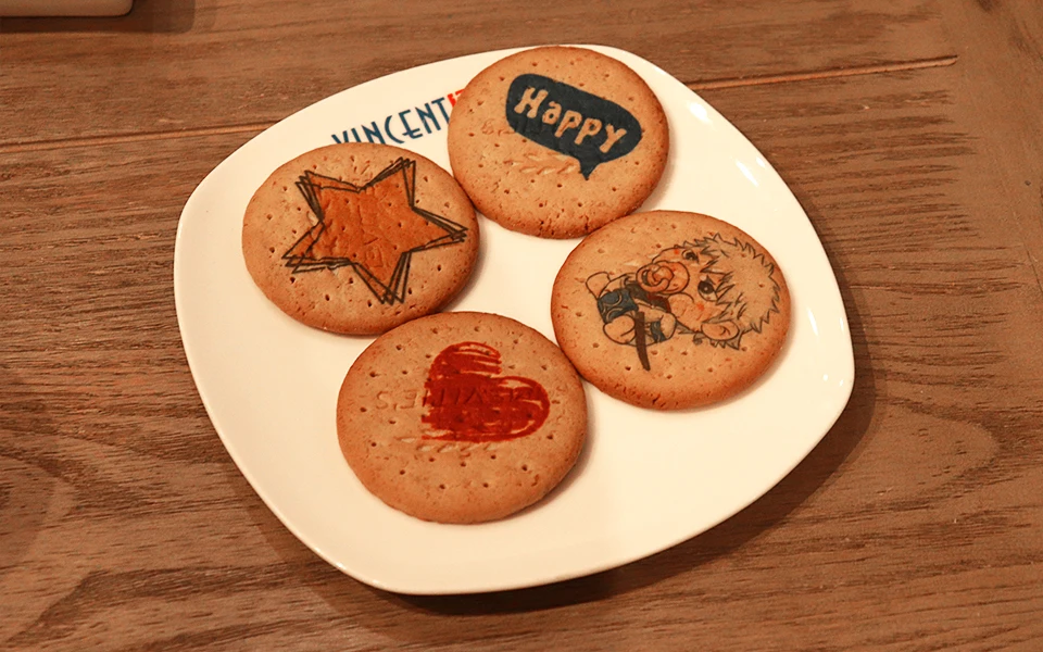 Новый кофейный принтер Macaroon пищевой для кексов машина печати кофе с съедобными