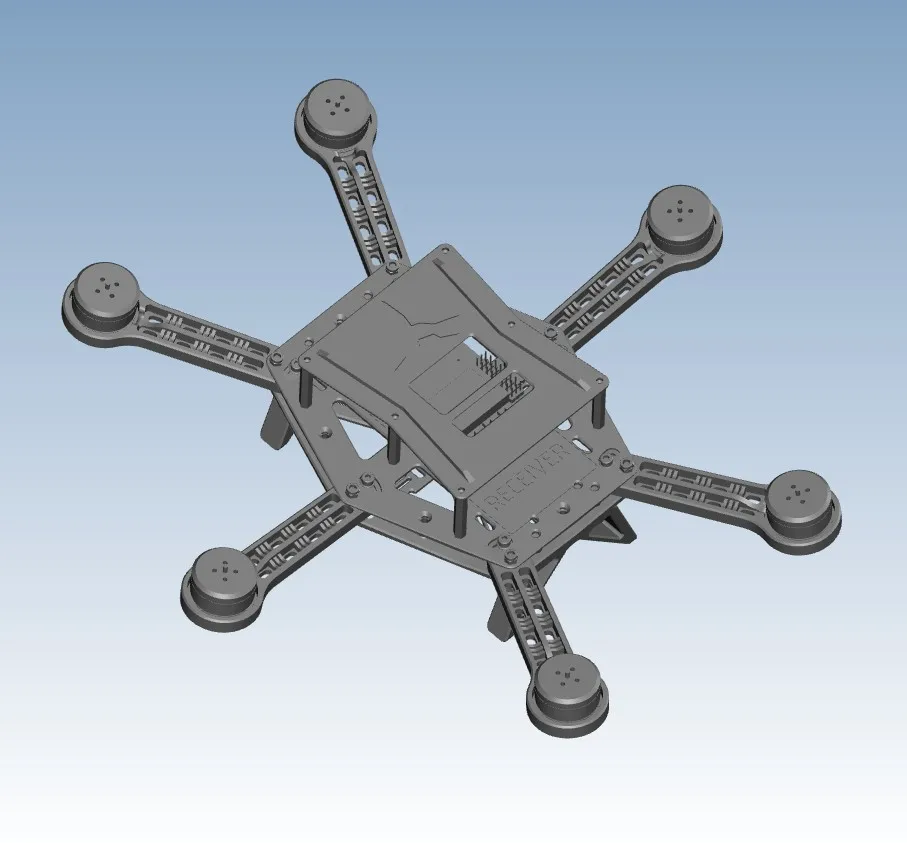

Six-wing UAV Custom order highqualityhighprecision digital models 3D printing service Mechanical Parts ST4027