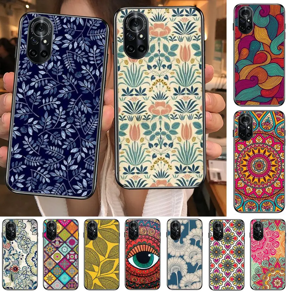 

Hot Art Flowers Banana Leaf Clear Phone Case For Huawei Honor 20 10 9 8A 7 5T X Pro Lite 5G Black Etui Coque Hoesjes Comic Fas
