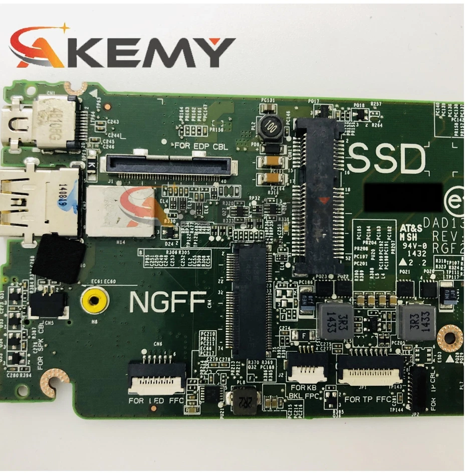 original laptop motherboard for dell xps 9333 mainboard cn 0hpt8j 0hpt8j dad13cmbag0 sr16h i7 4650u with 8gb ram free global shipping