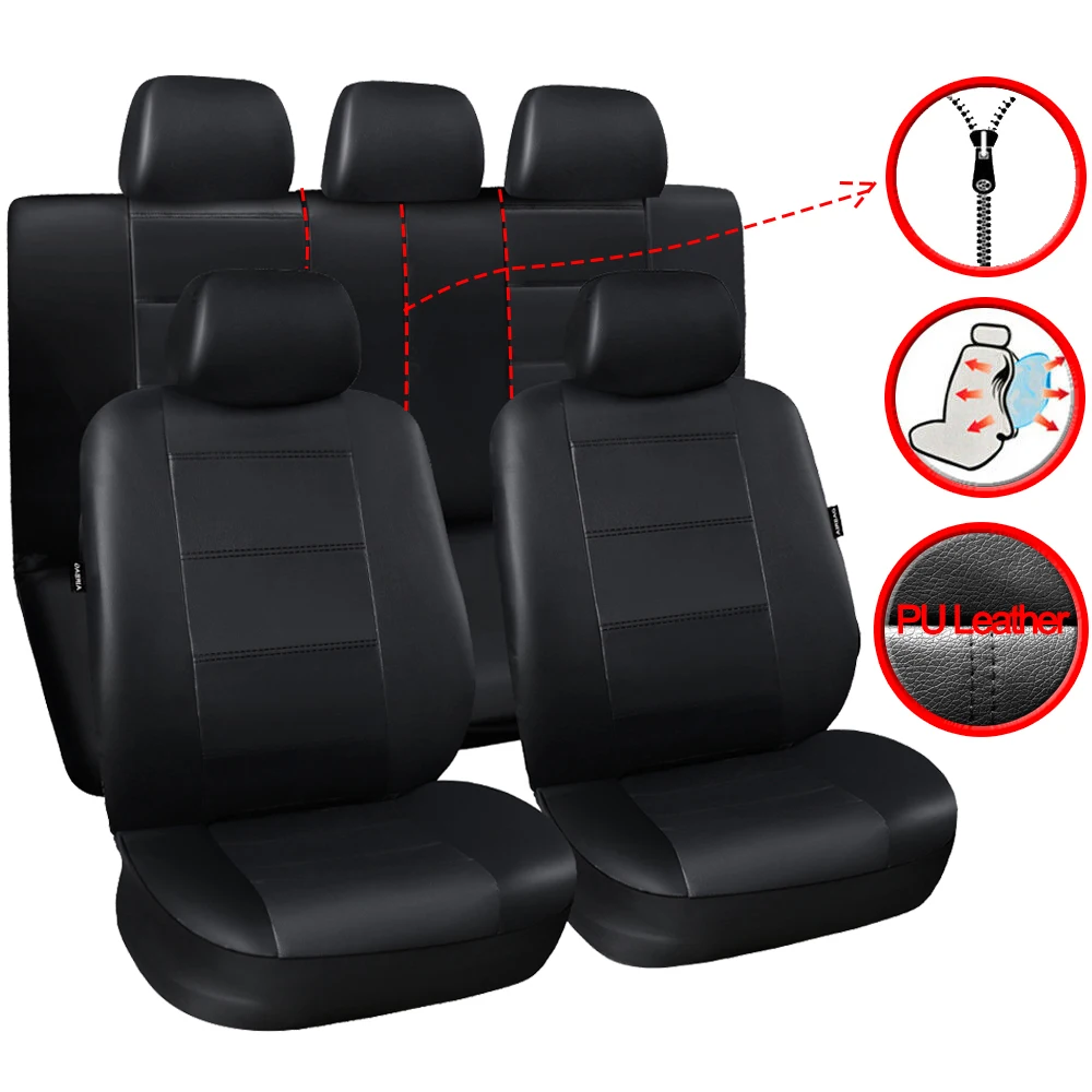 

PU Leather Auto Covers Universal Car Seat Covers Car Interiors Accessories for Ssangyong Actyon Korando Kyron Rexton