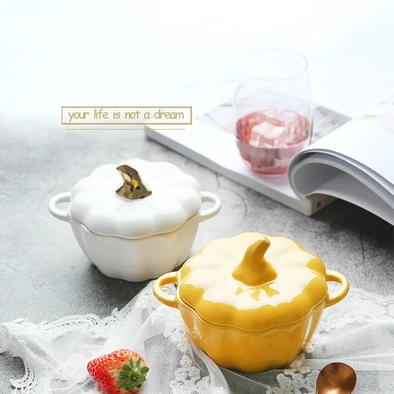 Чашка с изображение тыквы дома Кухня посуда Творческий Керамика выпечки