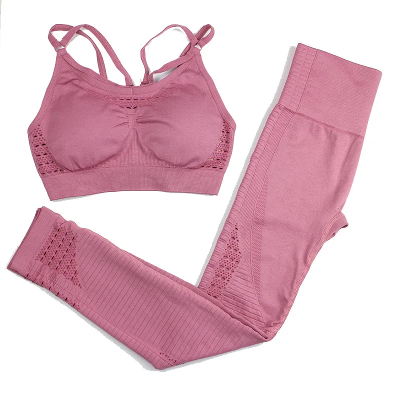 Женский комплект для занятий йогой Facecozy одежды фитнеса из 2 предметов спортивная