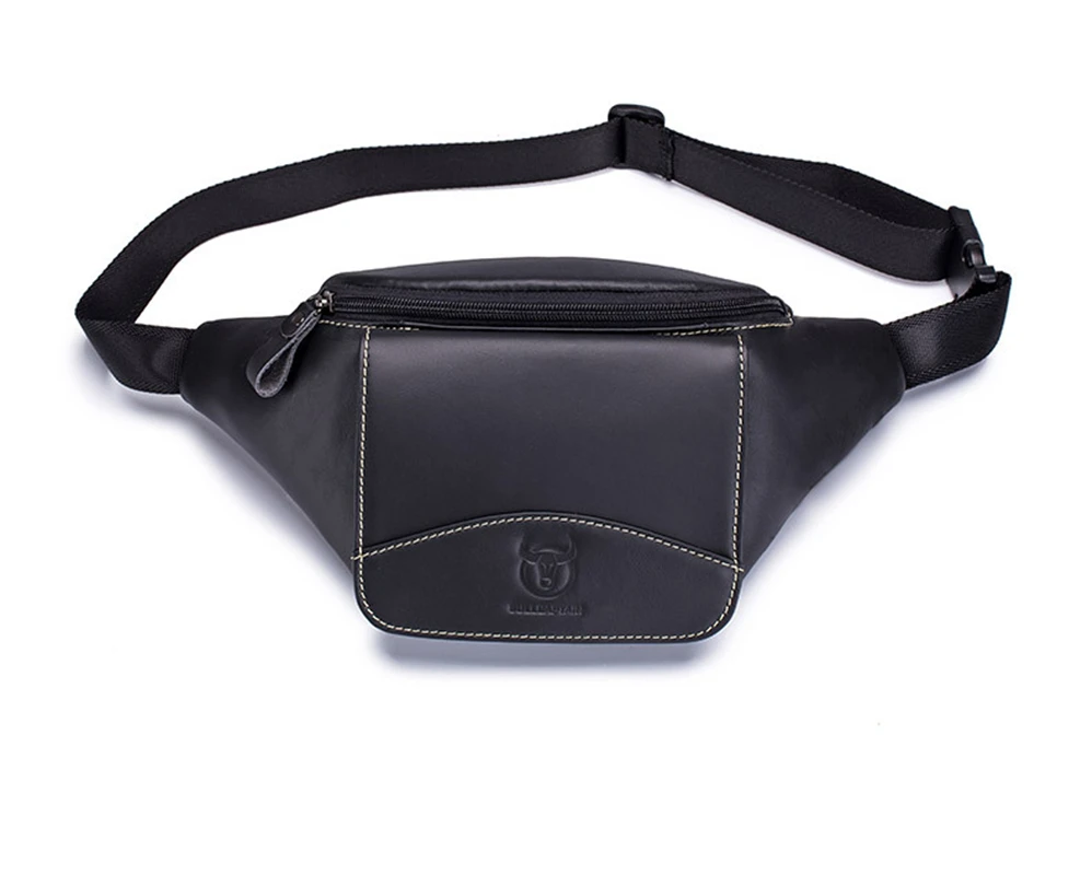 New Waist Bag Leather Top Layer Cowhide Men's Casual Fashion Retro Large-Capacity Multifunctional Waist Bag Collection Wallet