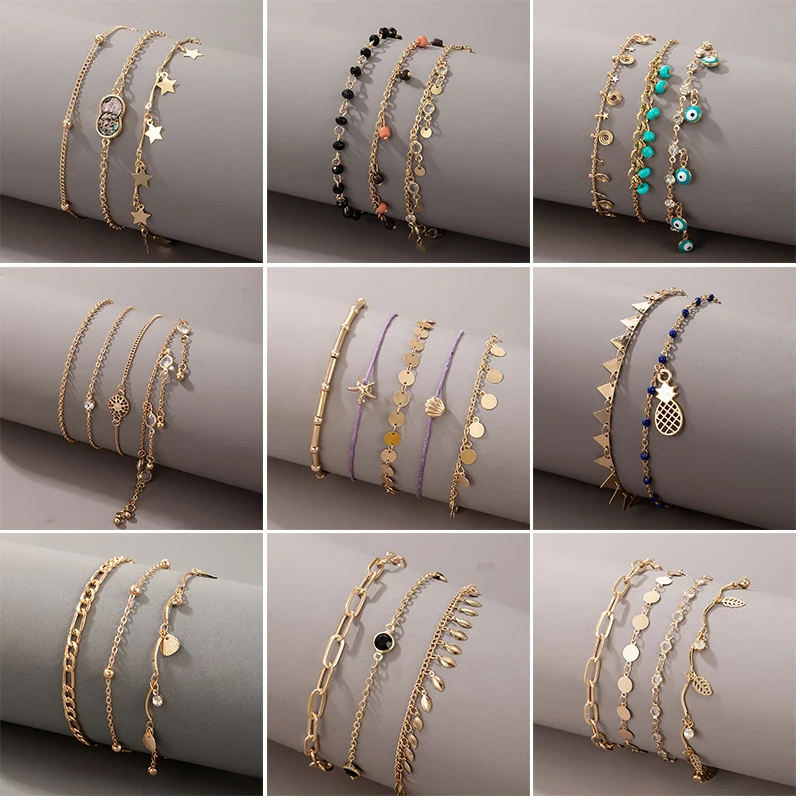 Модный docona разноцветные бусы Многослойные браслет комплект ювелирных изделий