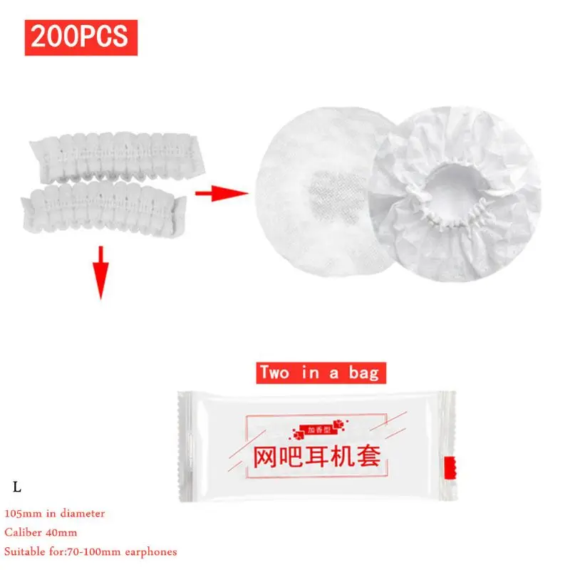 

Disposable Headphone Cover Hygienic Dustproof Sweatproof Stretchable Ear Pad