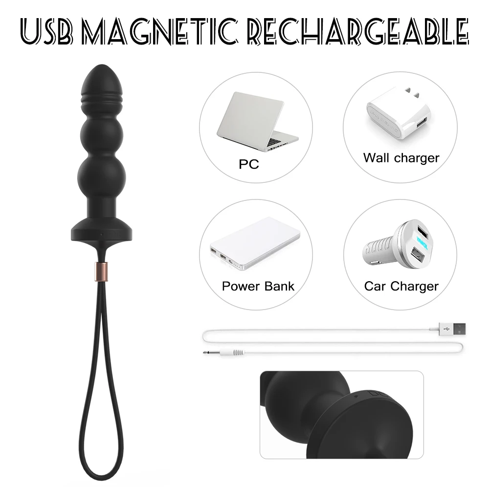 Беспроводной дистанционный Анальный вибратор для мужчин и женщин Вибратор