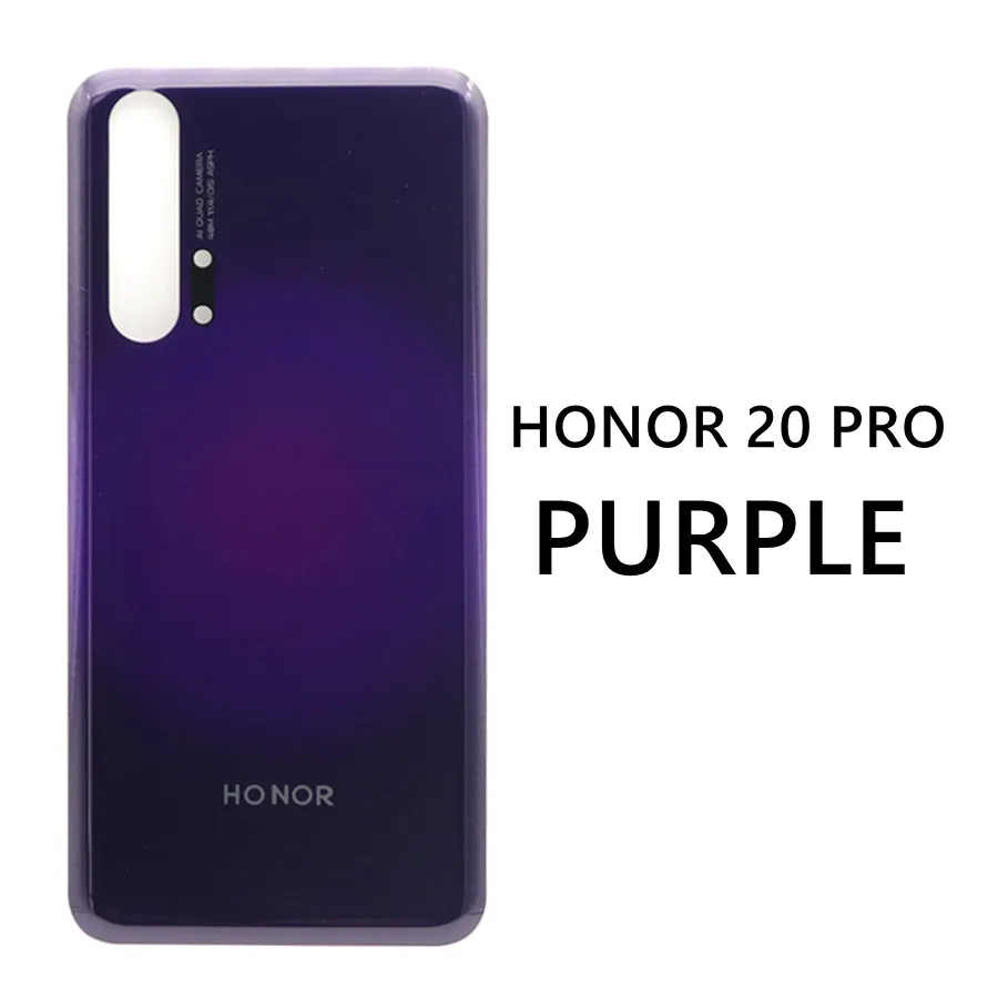 Заднее стекло для huawei Honor 20 Pro Крышка батарейного отсека задняя панель Корпус+ объектив камеры Honor V20 VIEW 20 Крышка батарейного отсека