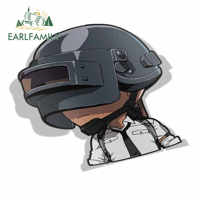 EARLFAMILY 13 см x 10 8 для pubg Peek аниме большая голова виниловая мультяшная наклейка на