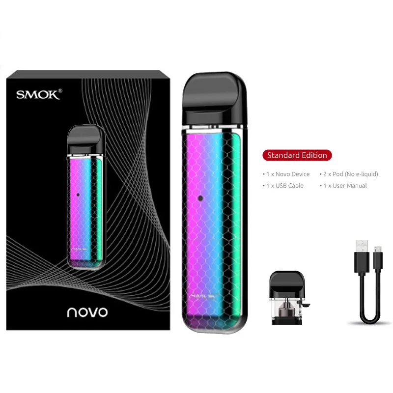 Rainbowwithout gift SMOK pod starter kit SMOK novo 2 kit cobra covered vape pen kit с 450 мАч встроенным аккумулятором 2 мл емкость pod system kit - Цвет: Rainbowwithout gift
