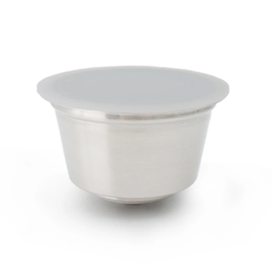 

reusable capsule pod fit for Dolce Gusto coffee machine color white/metal stainless steel capsule cup