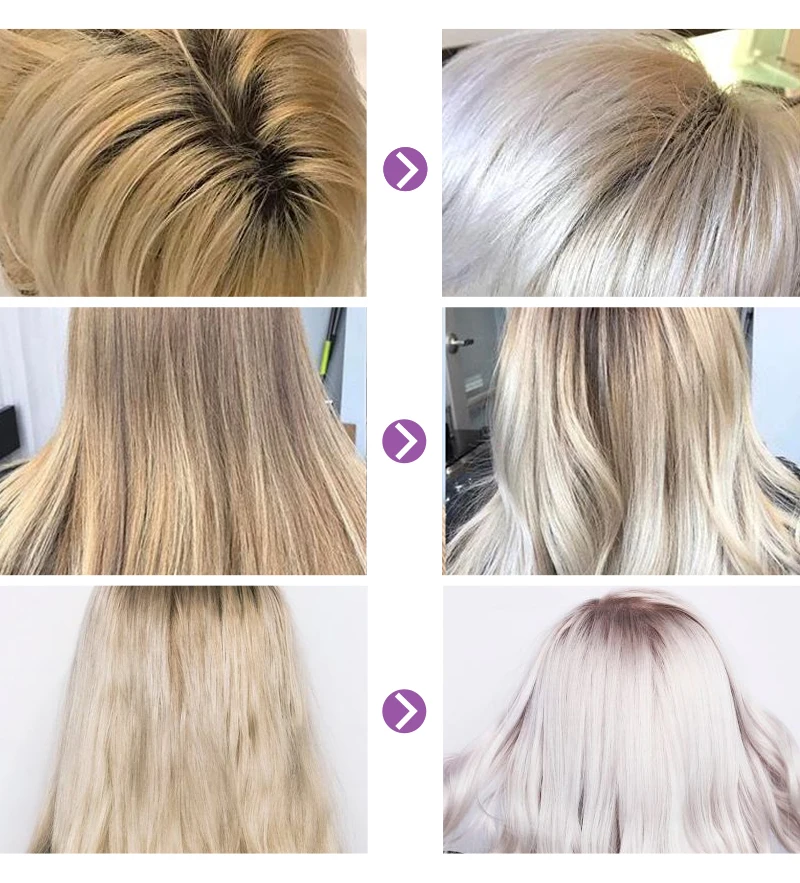 Нет желтый светлые волосы шампунь 100 мл сияющая краска для волос Цвет окрашенные