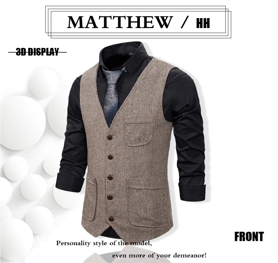 

Жилет мужской, деловой, 2020 г., MATTHEW/HH, Y020