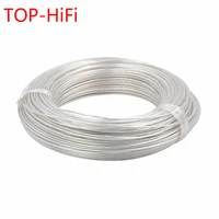 top hifi free shipping 10meter 0 120 2 square 7n occ signal copper silver plated tefl wire cable for diy headphone cable