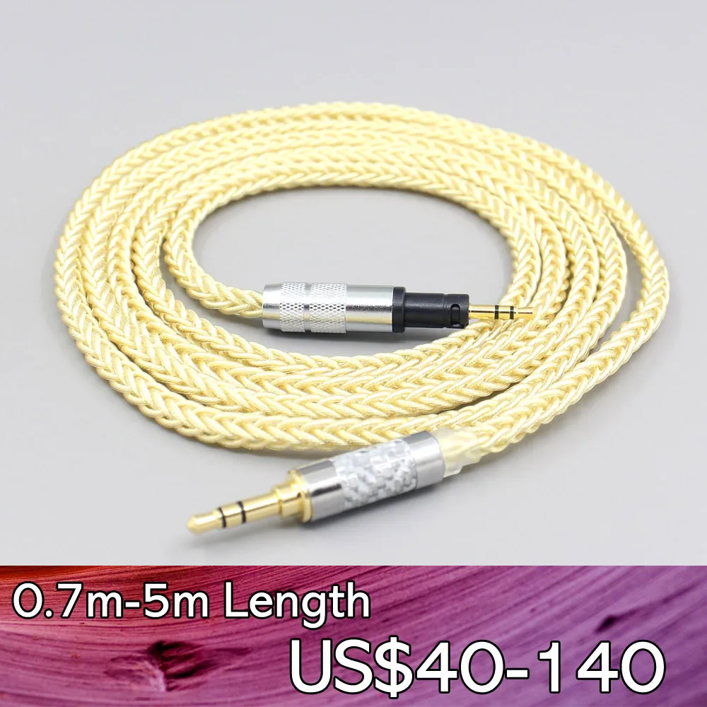 

LN007651 8 Core Gold Plated + Palladium Silver OCC Cable For Sennheiser Momentum 1.0 2.0 Earphone Headset Headphone