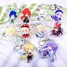 Брелок Genshin Impact каэдехара казуха Барбара ганнилдр акриловый брелок для ключей мультяшный косплей брелок Подвеска Аксессуары