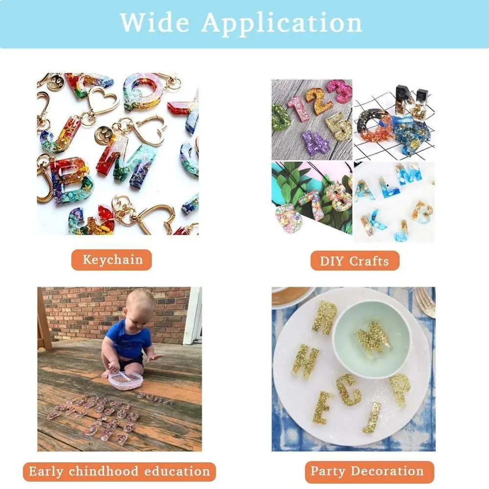 232 комплекты головных украшения из букв эпоксидной прямоугольная силиконовая