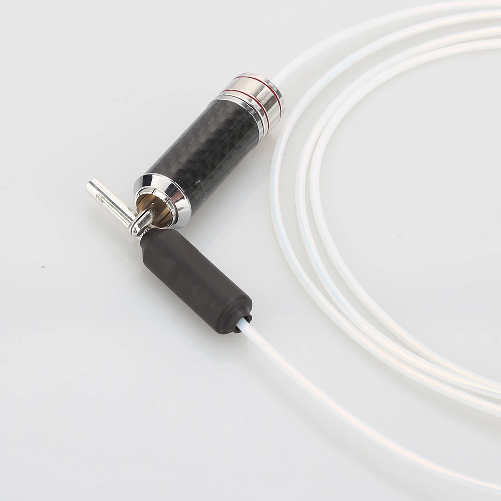 Аудиокабель HIFI из стерлингового серебра кабель типа банан-RCA для GND усилителя