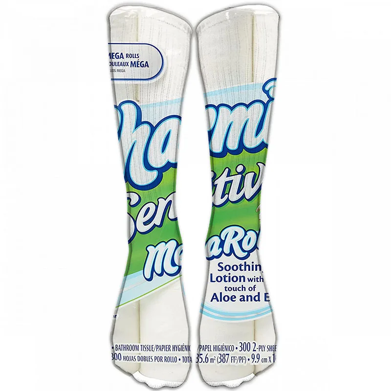 Модные носки с 3d рисунком креативные забавные средней длины со стандартной