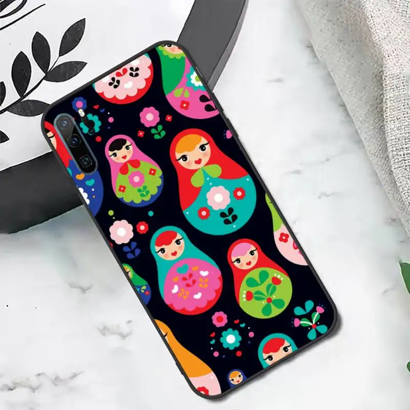 

Matryoshka Russian Colorful Pattern Phone Case For Huawei honor Mate P 10 20 30 40 i 9 8 pro x Lite smart 2019 nova 5t