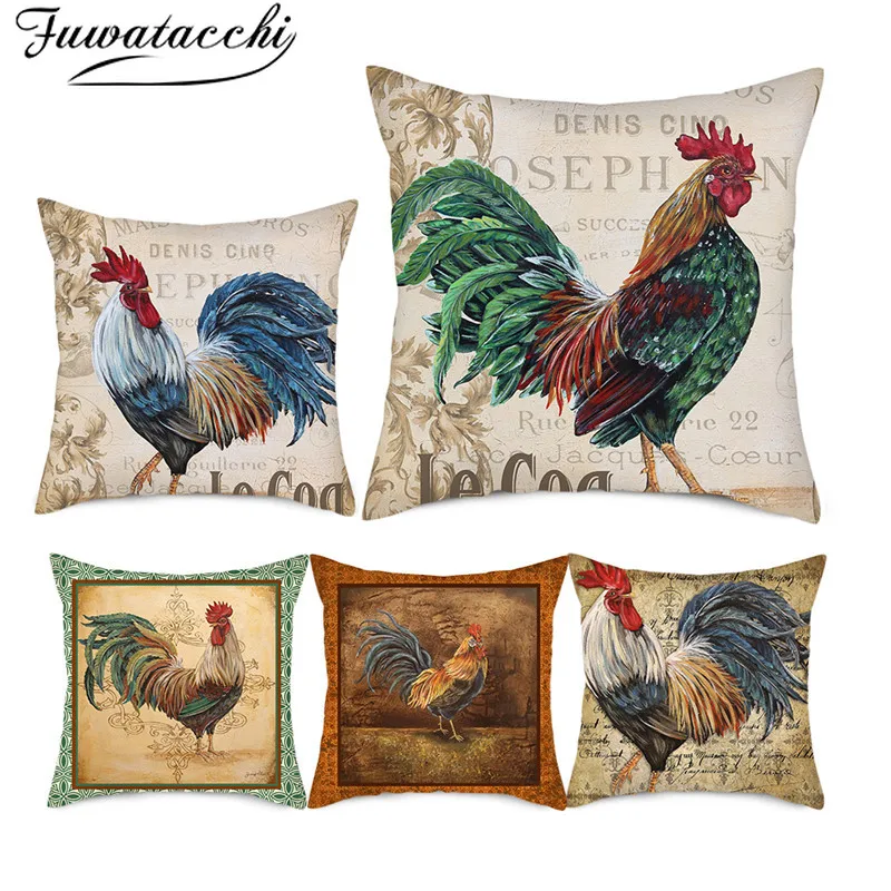 Чехол для подушки Fuwatacchi с принтом подсолнухов чехол сельским пейзажем наволочки