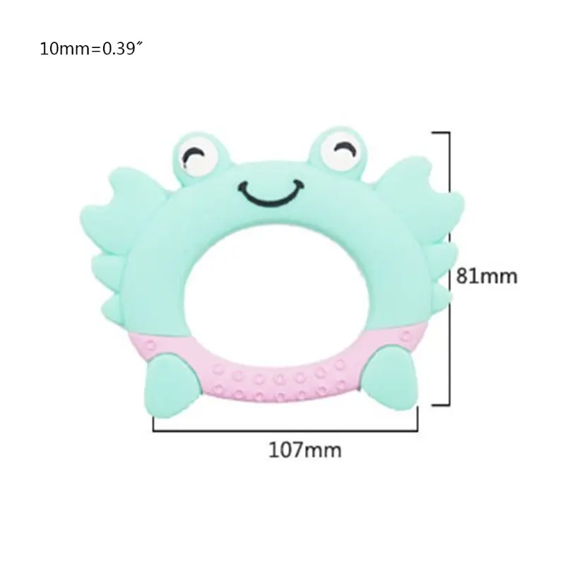 

Cute Cartoon Crab Teether Silicone Molar Stick Baby Infant Teething Soother Toys Accessories
