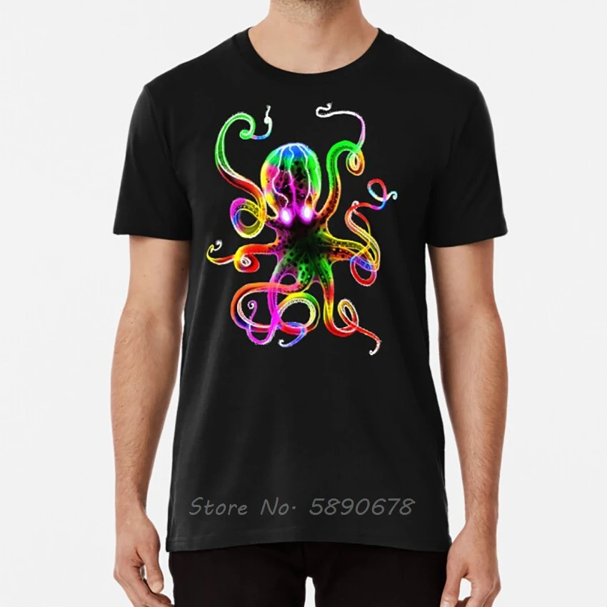 Футболка мужская хлопковая с принтом Осьминог