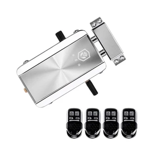 HFES Home Door Lock Kit Remote Control Keyless Entry Electronic Lock
Smart Wireless Anti-Theft Deadbolt Access Control System fo