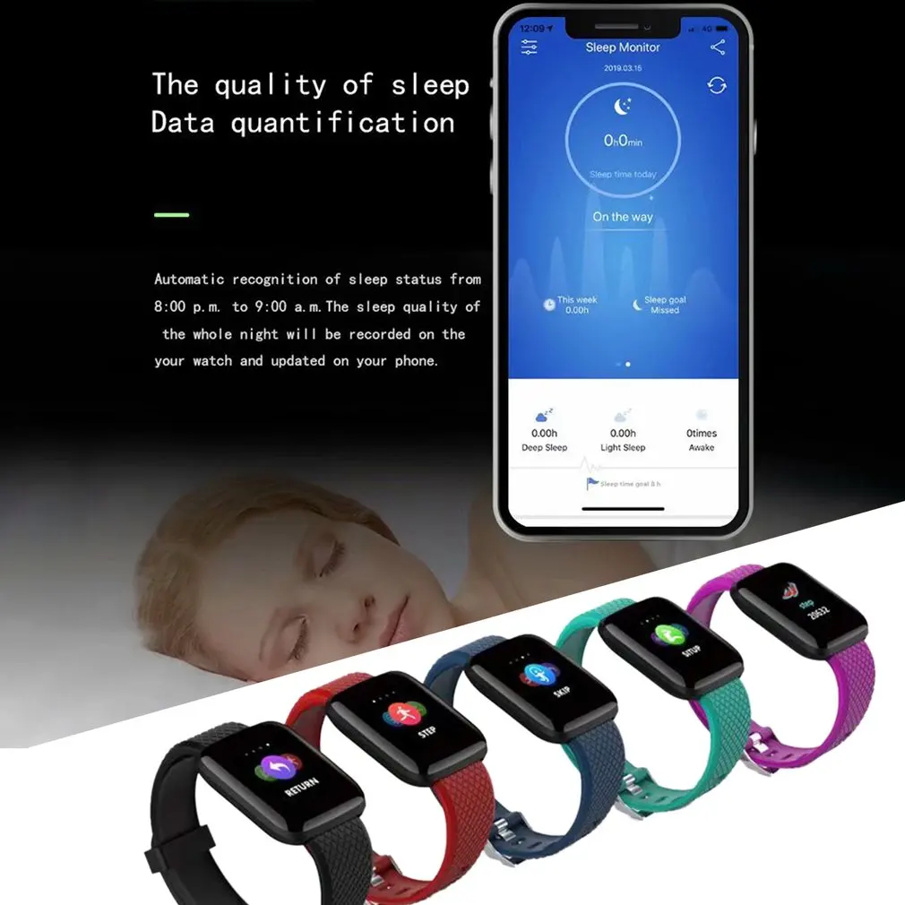 D13 Smart Bracelet Fitness Tracker Heart Rate Monitor Smart Band IP67 Waterproof Sports For Android Iphone