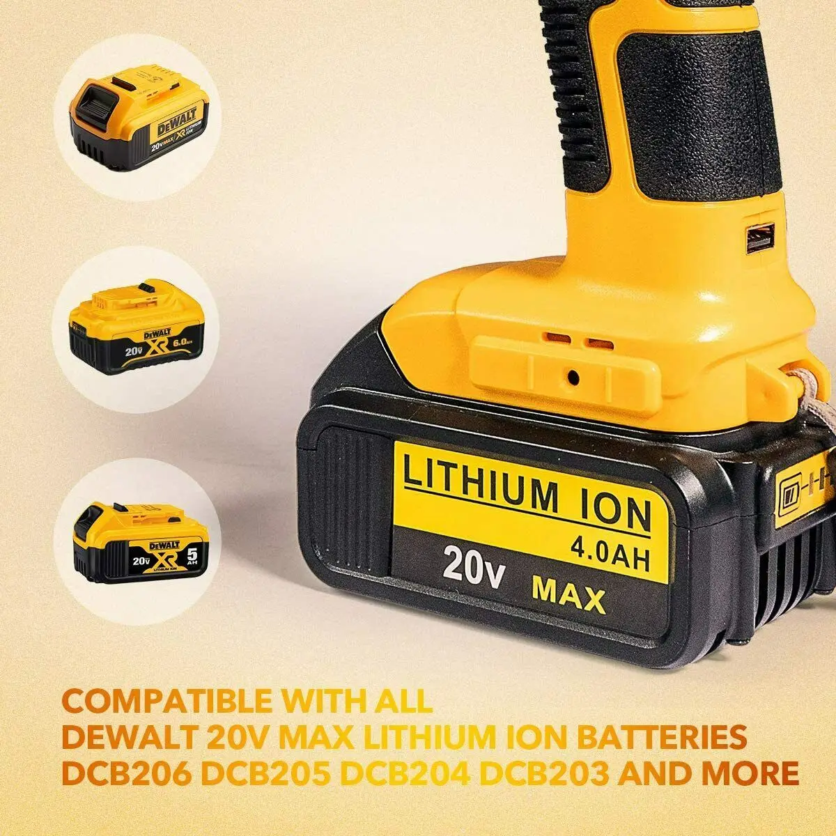 구매 LED 작업등, DeWalt 20V MAX XR DCB205 리튬 이온 배터리 1120LM 작업용 충전식 슈퍼 브라이트 Led 작업용 라이트