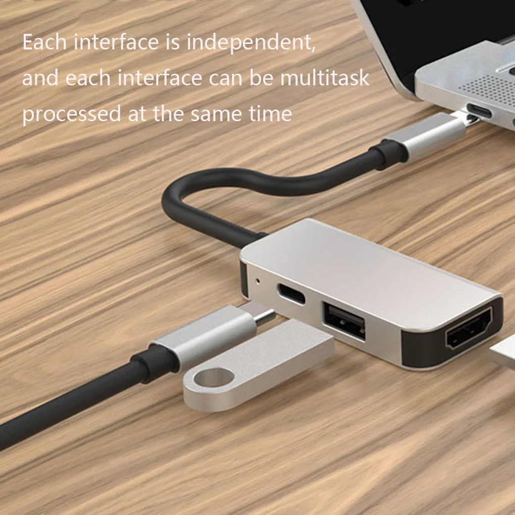 USB концентратор 3 в 1 с Type C на HD + адаптер|USB-хабы| |