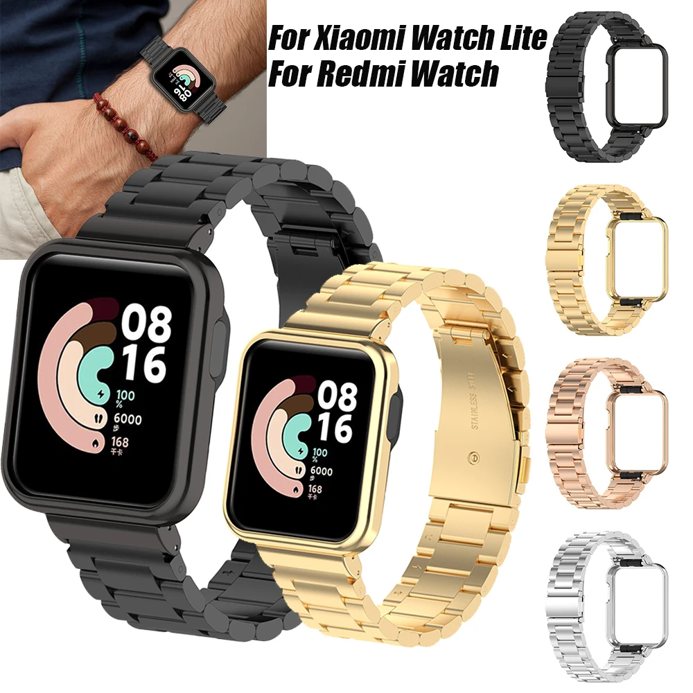 

Metal Bracelet For Xiaomi Watch Lite Case Strap Stainless Steel Watchband For Redmi Watch Strap Wrist Band Correa With Frame