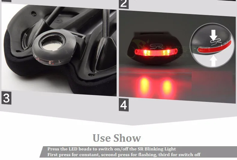 SELLE ROYAL MTB Saddle Light Bicycle Safety Rear Light SR Road Bike Warning Saddle Taillight Cycling LED Blinking Flashing Lamp