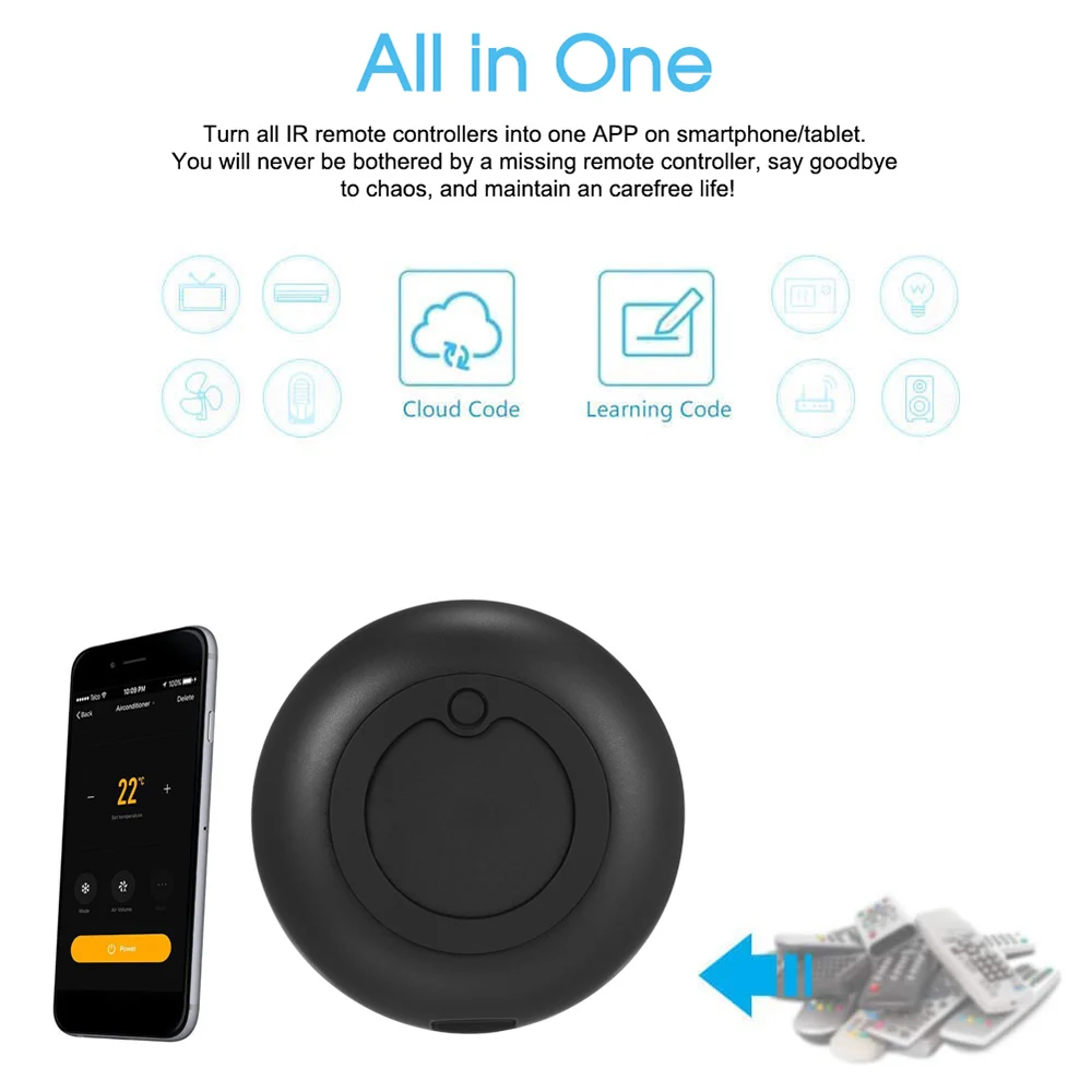 

Tuya WiFi IR Remote Controller Voice APP Control Smart Home TV Air Conditioning Infrared Remote Control Switch for Alexa