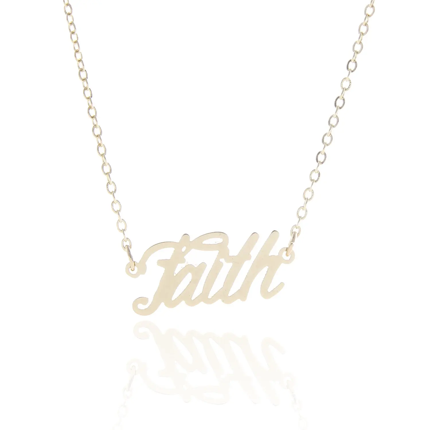 

New Personality Gold Color Personalized Name Necklace Stainless Steel Customized Metal CutNecklaces Custom Wedding Jewelry Hot