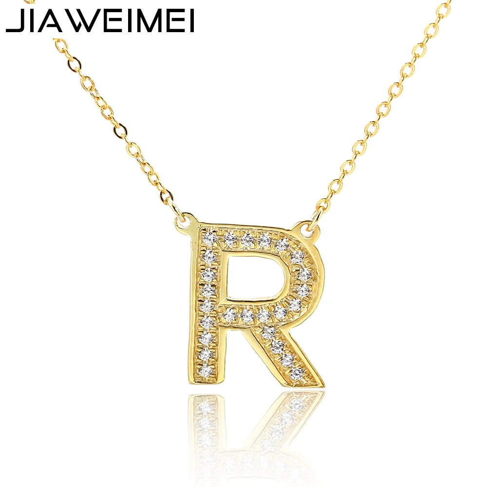 Модное женское ожерелье золотой изящный инициальный кулон из циркония с