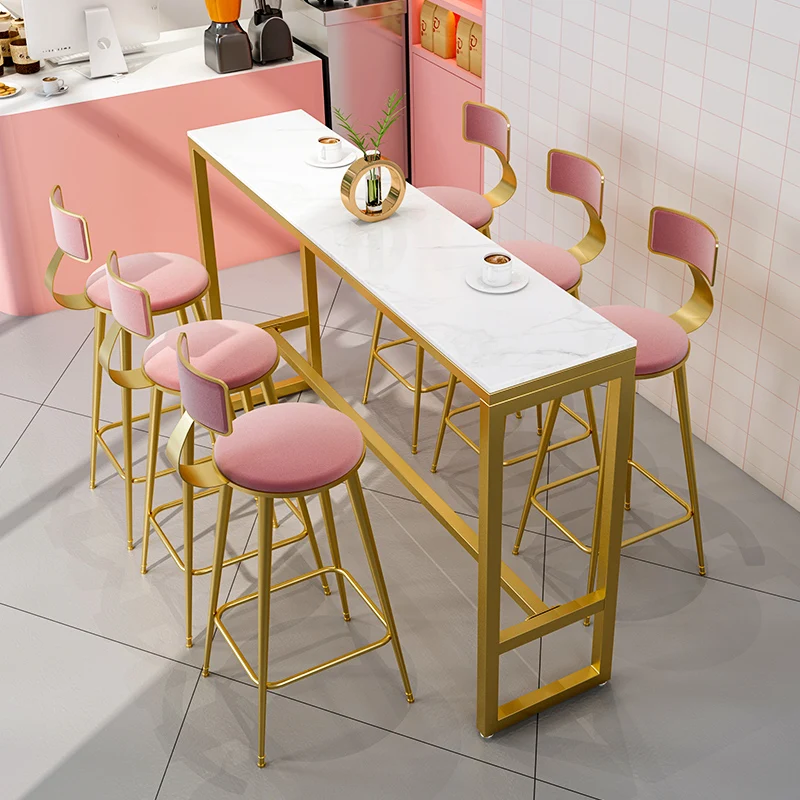 Bar table light luxury simple long Yang net red wall high home Nordic partition bar chair |