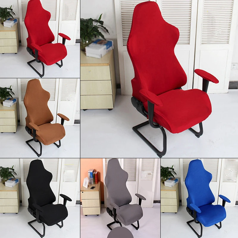 

Chair Cover Stretch Gamer Chairs Pandex Elastic Chair Protector Seat Soft Decor For Computer Office Armchair Seat Cover