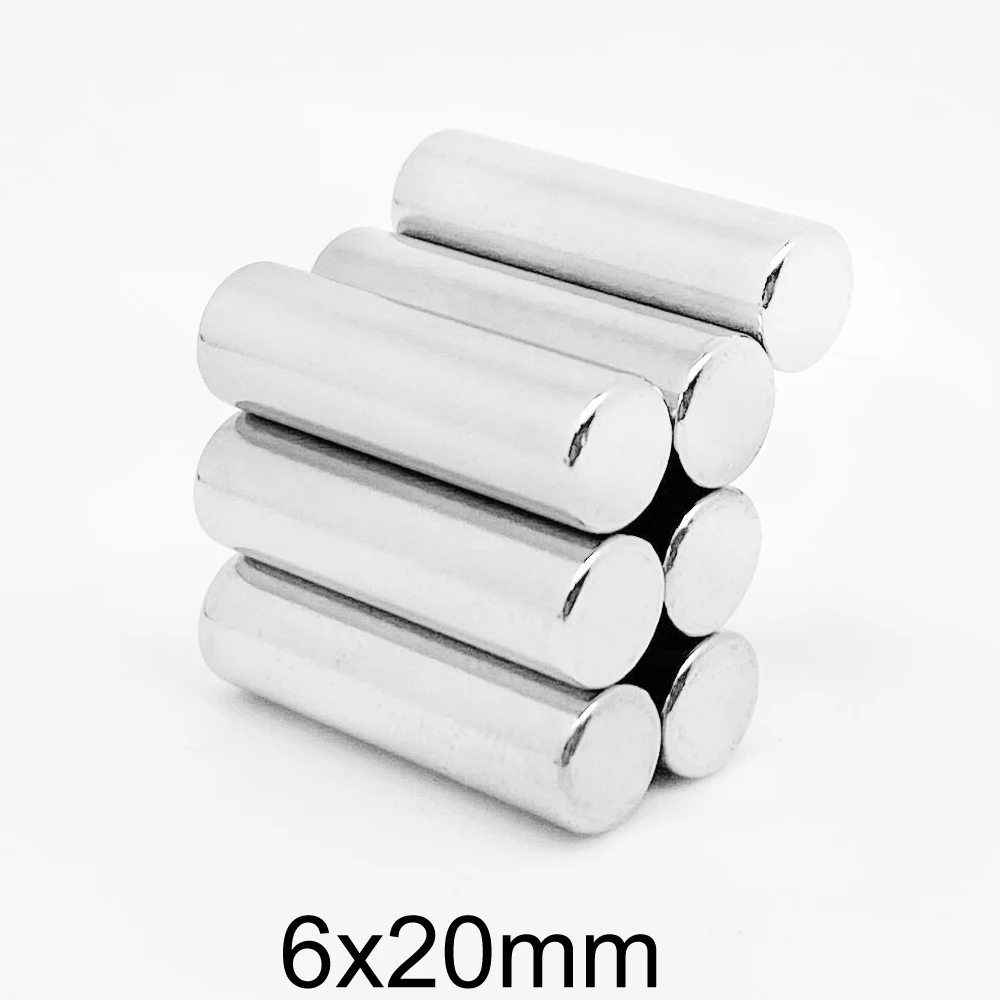 2/5/10/20/50/100PCS 6x20 mm Strong Powerful Magnets N35 Small Round Magnet Disc 6x20mm Permanent Neodymium 6*20 | Обустройство дома