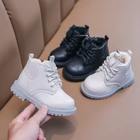 winter baby boys casual boots outdoor kids leather shoes soft bottom non slip toddler short snow boots stp061
