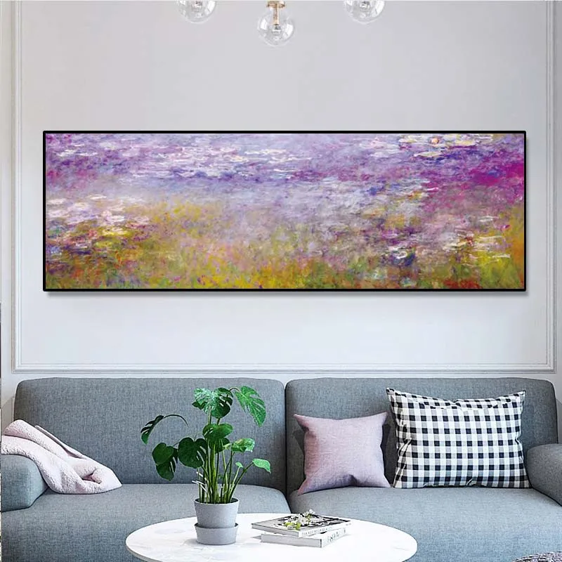 

Claude Monet Water Lilies Canvas Paintings On the Wall Art Postes And Prints Impressionist Flowers Art Pictures For Bed Room