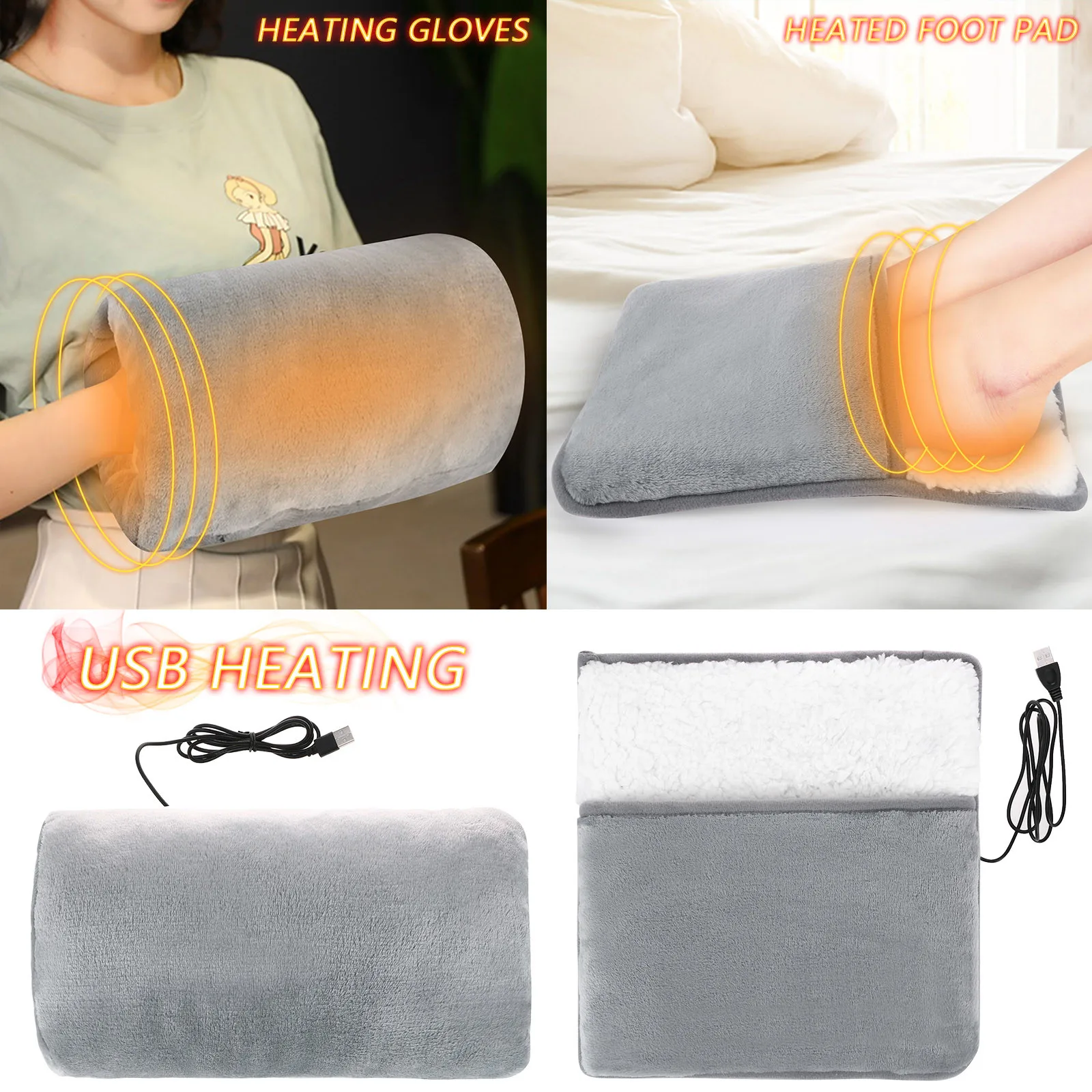 

Warm Slippers Usb Elektrische Verwarming Pad Voeten Warme Pantoffels Winter Hand/Voet Warmer Wasbare Huishoudelijke Voet Warmer