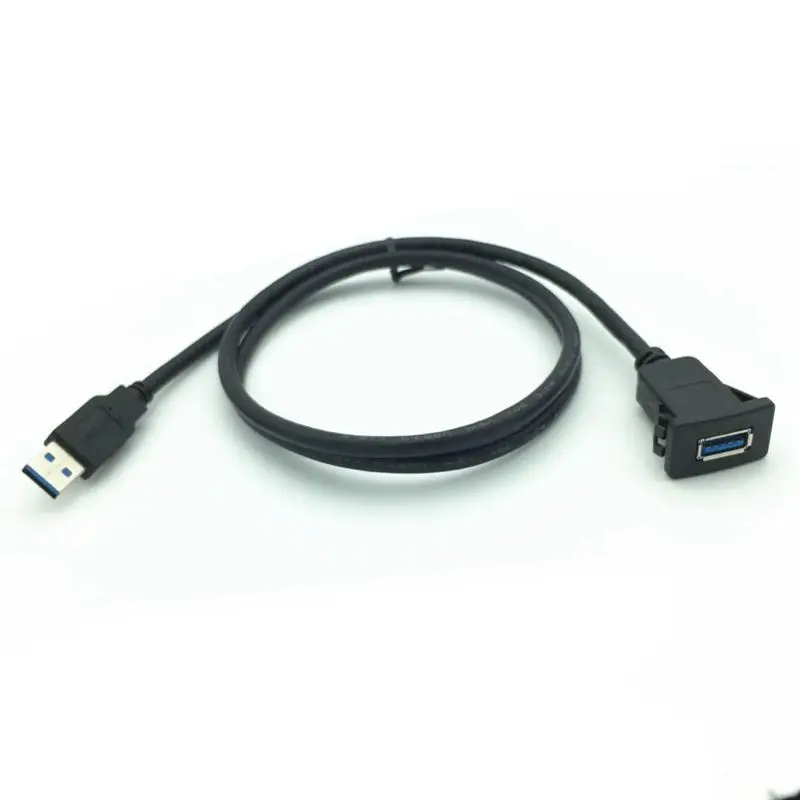 USB 3 0 Штекерный к женскому AUX смывной панельный Удлинительный кабель для