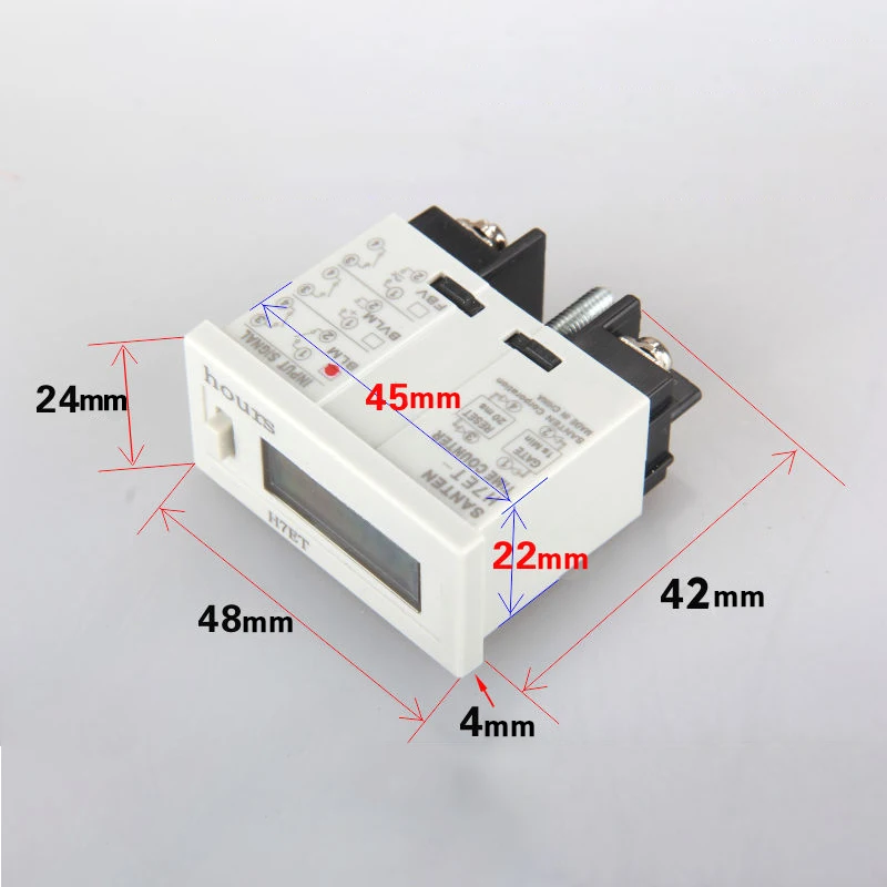 AC100-240V таймер кумулятивный часов без напряжения DC 5-30 в ключ блокировки 6 цифр ЖК-счетчики 9999H59M счетчик часов